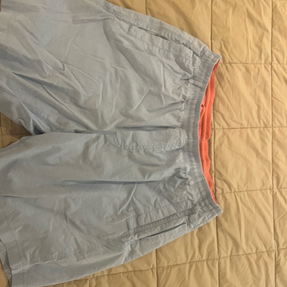Birddogs Men's Athletic Shorts - Light Blue with Orange Trim